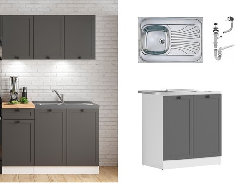 Kitchen sink unit with - sink,