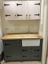 Pine Freestanding Wood Kitchen